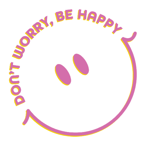 Graphic Design Happy Face Sticker