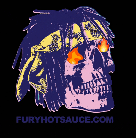 Illustration Skull GIF by Fury Hot Sauce