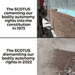 The SCOTUS cementing our bodily autonomy rights in 1973 motion meme