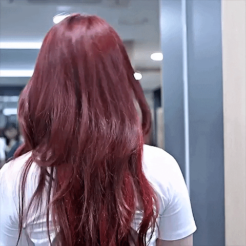 K-Pop Hair Flip GIF