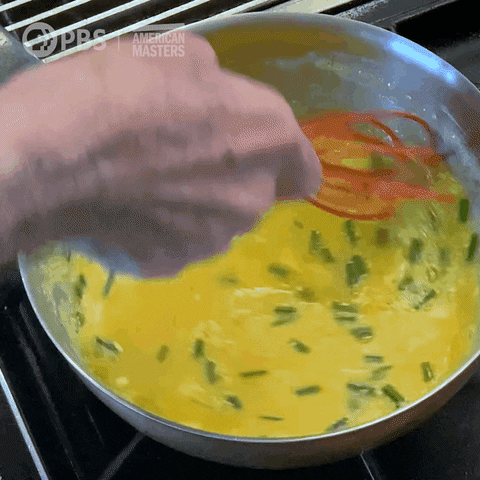 Scrambled Eggs Cooking GIF by American Masters on PBS
