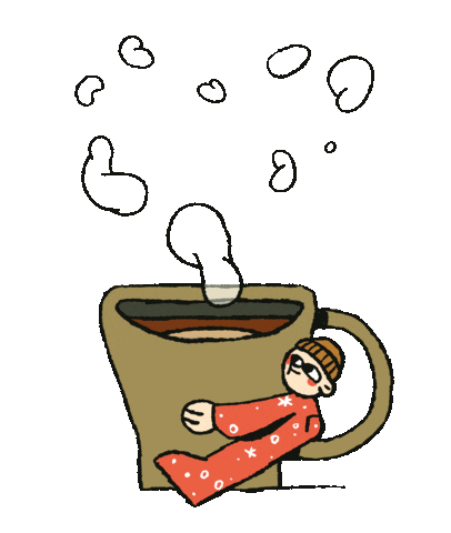 Relaxing Coffee Time Sticker by Hanna Rybak