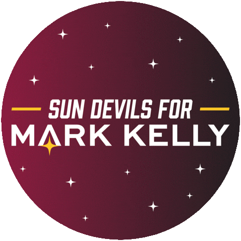Sun Devils Vote Sticker by Captain Mark Kelly