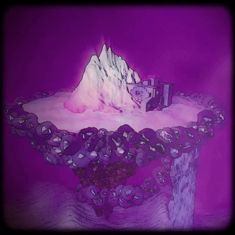 artbydaelok purple epic island floating GIF