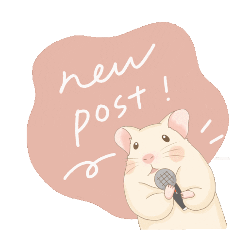 New Post Hamster Sticker