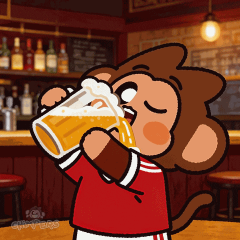 Drunk Happy Hour GIF by Chimpers