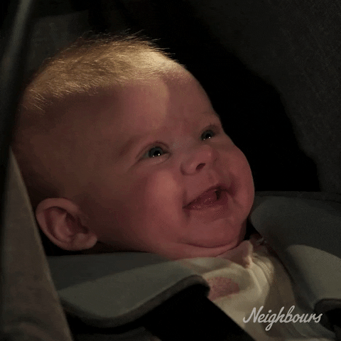 Baby Smile GIF by Neighbours (Official TV Show account)