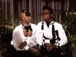TV gif. Keenen Ivory Wayans and Damon Wayan in the show In Living Color. They sit together in white shirts and high chairs and they look at each other before turning to us and declaring, "Hated it!"