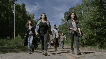 Walking Out Fight GIF by The Walking Dead