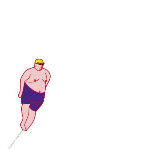Man Flying Sticker