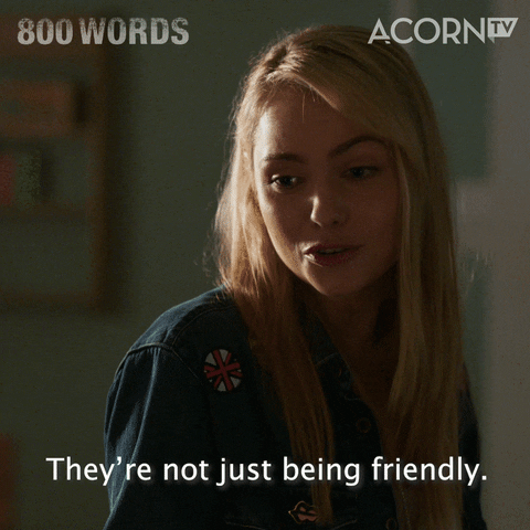 800 Words Flirting GIF by Acorn TV
