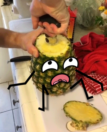 pineapple turning GIF