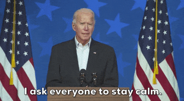 Stay Calm Joe Biden GIF by GIPHY News