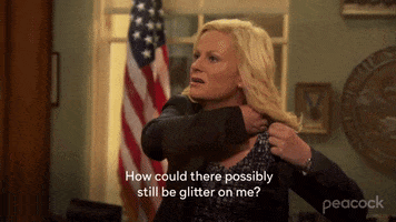 Amy Poehler Glitter GIF by Parks and Recreation