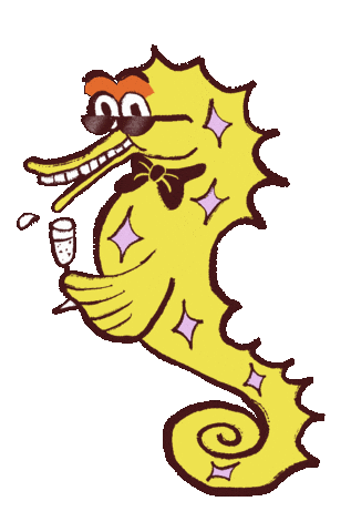 Fancy Seahorse Sticker
