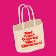 Thank you for supporting black businesses shopping bag