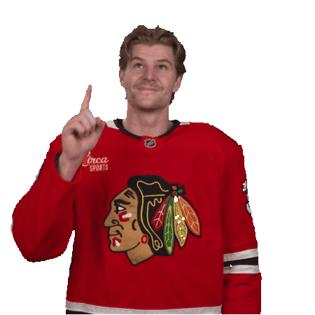 Point Up Sticker by NHLBlackhawks