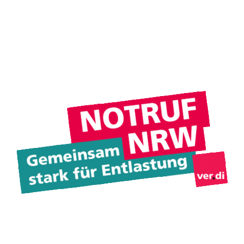 Gewerkschaft Notruf Sticker by verdi gesundheit&soziales NRW