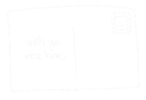 Wish You Were Here Postcard Sticker