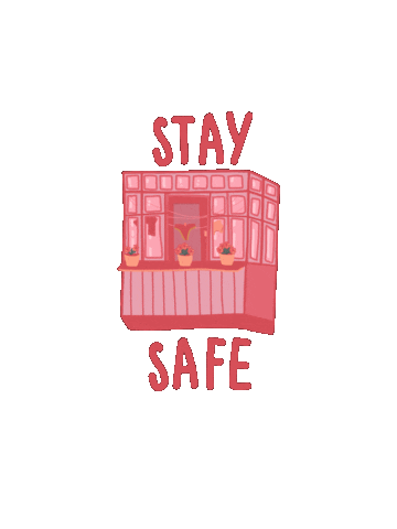 Quarantine Staysafe Sticker by Gelyane