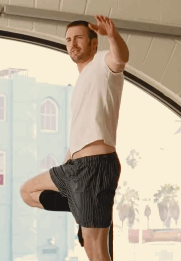Chris Evans Yoga GIF