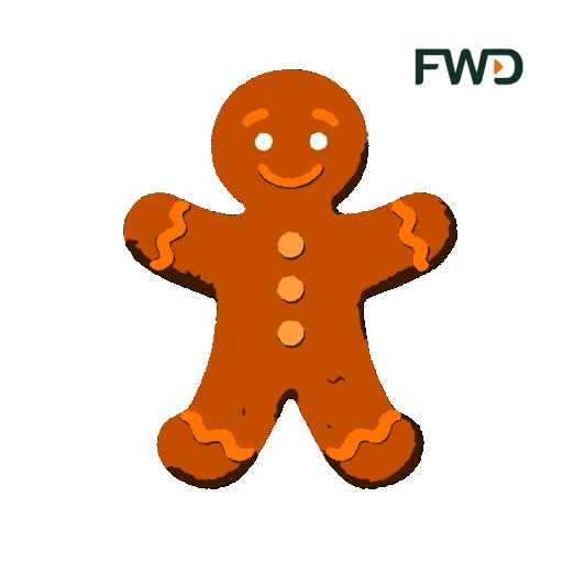 Gingerbread Man Christmas Sticker by FWD Insurance