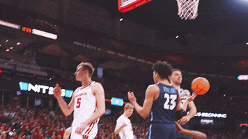 Happy College Basketball GIF by Wisconsin Badgers