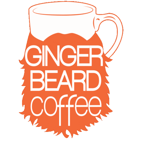 Caffeine Beards Sticker by Ginger Beard Coffee