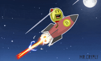 To The Moon Bitcoin GIF by Mr.Cryply