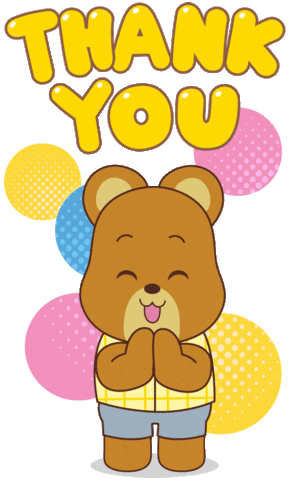 Bear Thanks Sticker by KrungsriSimple