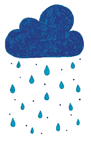 Rain Raining Sticker by carrotcrown
