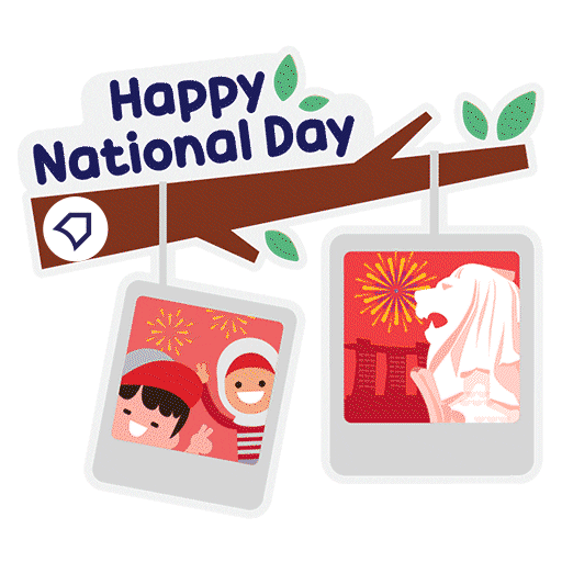 National Day Singapore Sticker by Geniebook