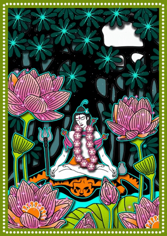 GundicaArt india yoga meditation yogi GIF