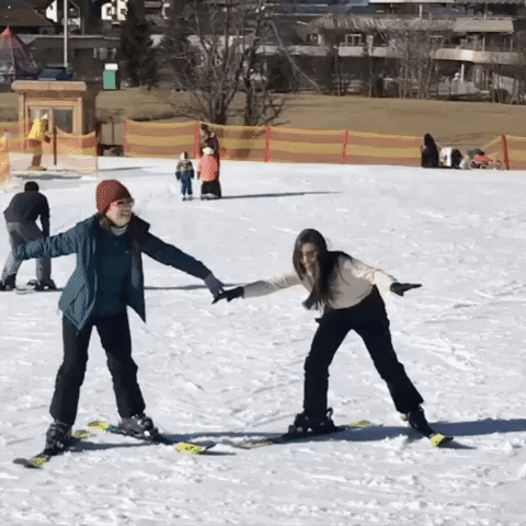 RubyRoots friends skiing wegotthis uphill GIF