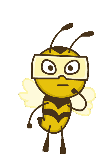 Scared Bee Sticker