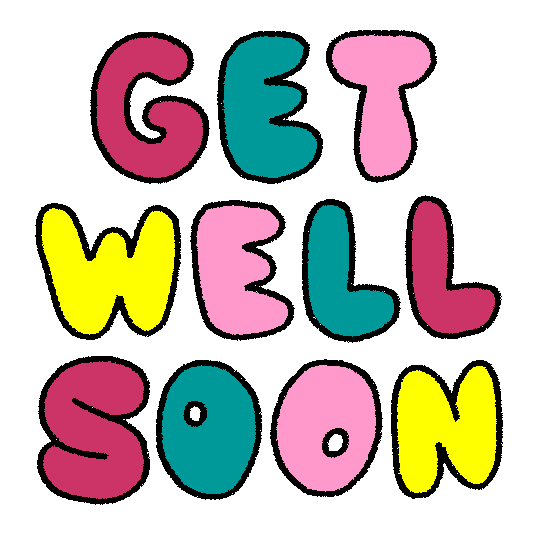 Sick Get Well Soon Sticker by Jared D. Weiss