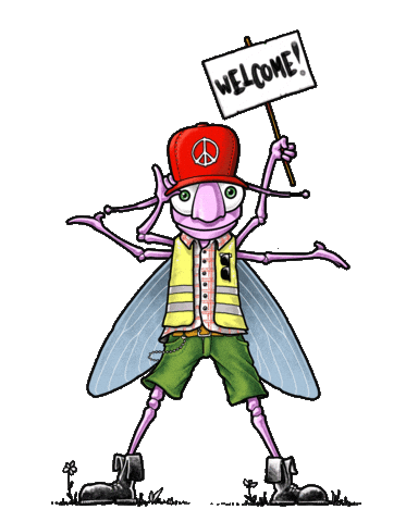 Fly Bug Sticker by Louhela Jam