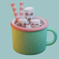 cute aesthetic marshmallow gif