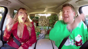 Happy Mariah Carey GIF by The Late Late Show with James Corden