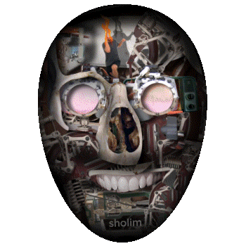 Face Robot Sticker by Sholim