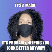 Mask Stay Safe GIF by Holly Logan