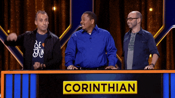 tbsnetwork laughing posing tbs gameshow GIF