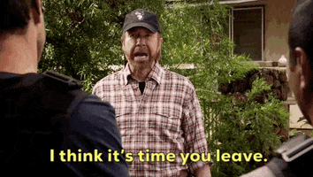 Chuck Norris Leave GIF by CBS