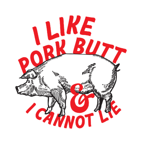 Pork Butt Illustration Sticker by Pellet Hub