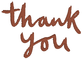 Thanks Thank You Sticker by Louisa Taylor Studio