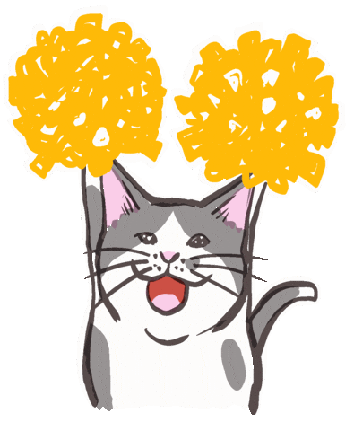 Cheer 猫 Sticker by 河童堂