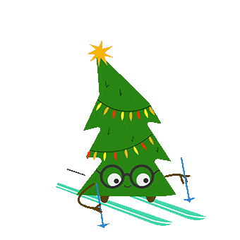 Happy Christmas Tree Sticker