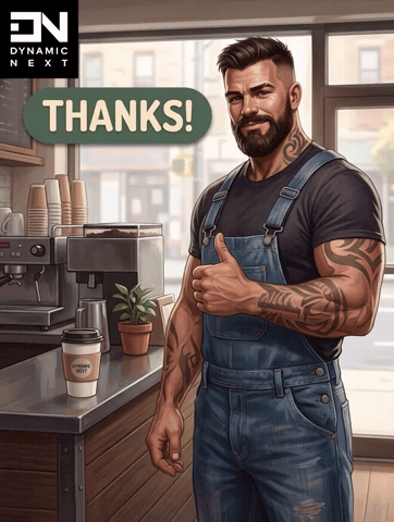 Coffee Shop Thank You GIF by TeamDN