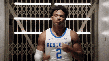 Flexing College Basketball GIF by Kentucky Men’s Basketball. #BuiltDifferent