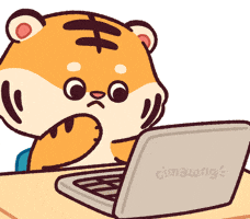Tiger Working GIF